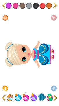 Doll Dresses Coloring Book游戲截圖2