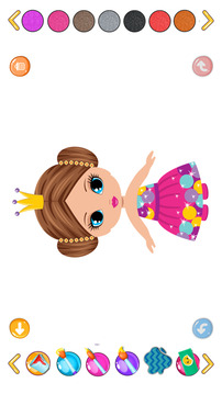 Doll Dresses Coloring Book游戲截圖1