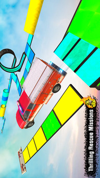 Fire Truck Stunt Racing Games游戲截圖1