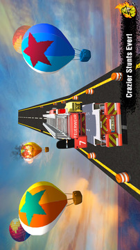 Fire Truck Stunt Racing Games游戲截圖2