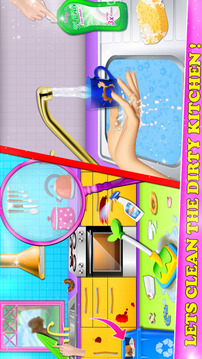 Home Cleaning Girls Game游戲截圖2