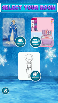 Ice Queen Dress Up Salon Room Design and Pain游戲截圖2