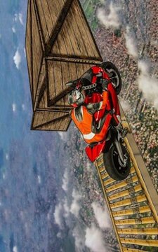 摩托車空中賽道3D游戲截圖1