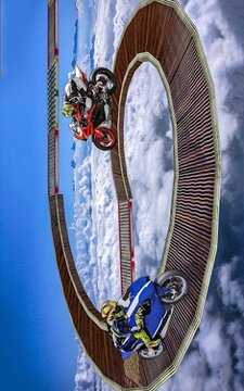 摩托車空中賽道3D游戲截圖4