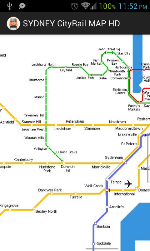 悉尼城铁地图(高清版)下载|悉尼城铁地图(高清