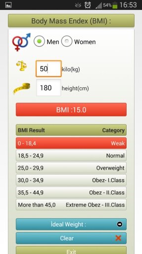 理想体重和体重指数计算器下载|理想体重和体