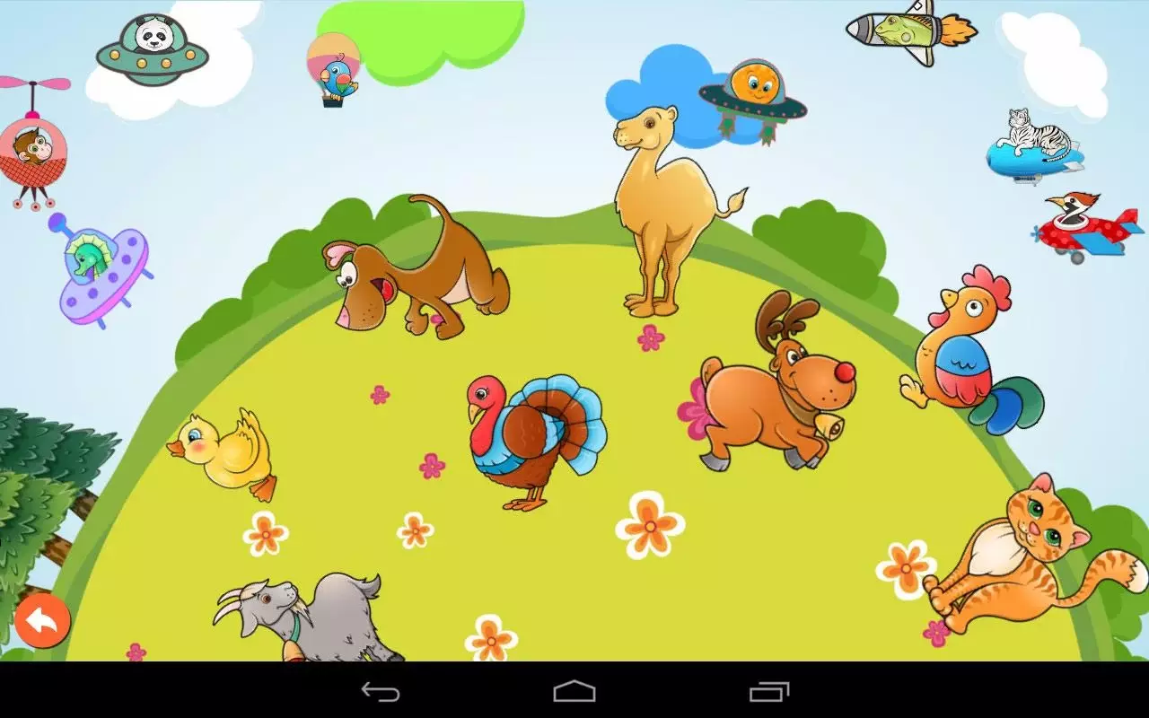 农场动物孩子们拼图-儿童教育游戏与发音,声音