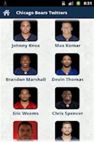 Chicago Bears Players Twitters截图2