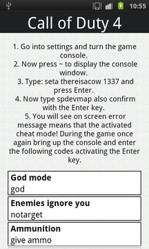Call of Duty Cheats & Codes截图