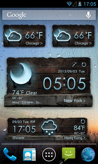 Z-Neon Free Theme GO Weather截图1