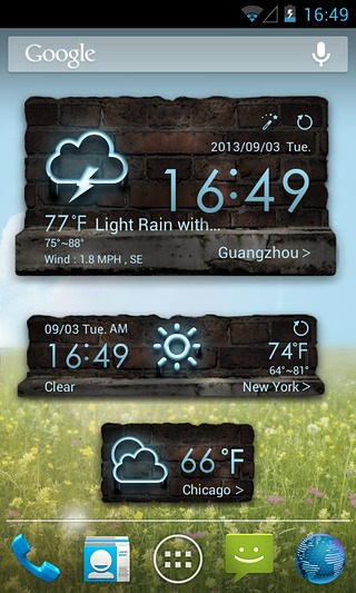 Z-Neon Free Theme GO Weather截图3