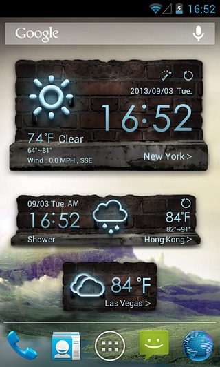 Z-Neon Free Theme GO Weather截图4