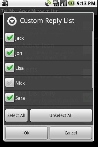 Txt Msg Away Message Lite截图2