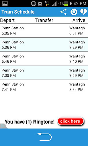 LIRR Train Schedule截图2
