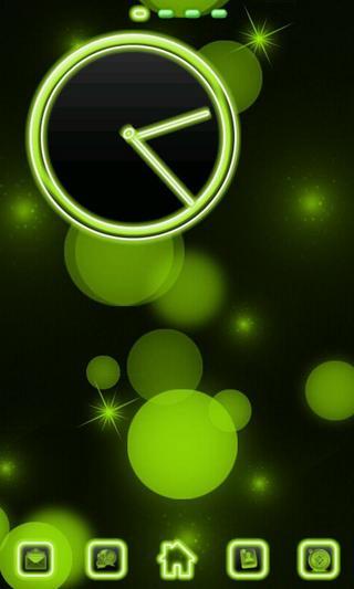 Neon Green Style Clock截图1