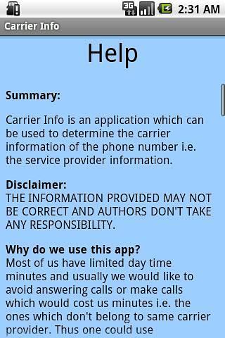 Carrier Info截图2