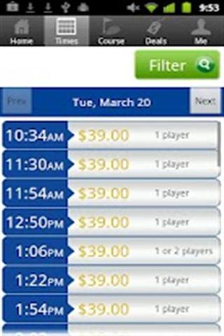 高尔夫俱乐部开球时间截图2