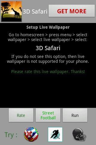 3D Safari Live Wallpaper截图2