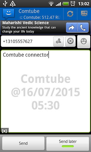 WebSMS: Comtube connector截图1
