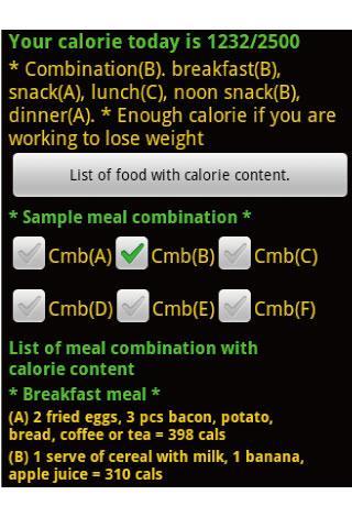 Food With Calorie Value截图1