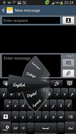 GO Keyboard Black Elegant截图1