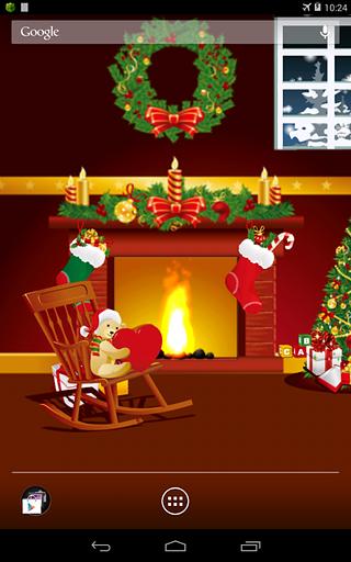 Christmas Fireplace LWP截图1