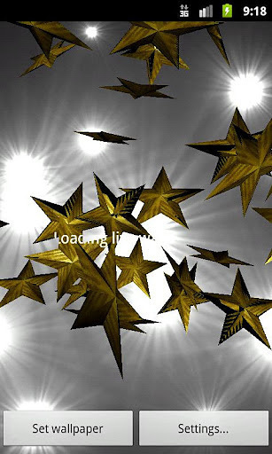 Gold Stars 3D Live Wallpaper截图1