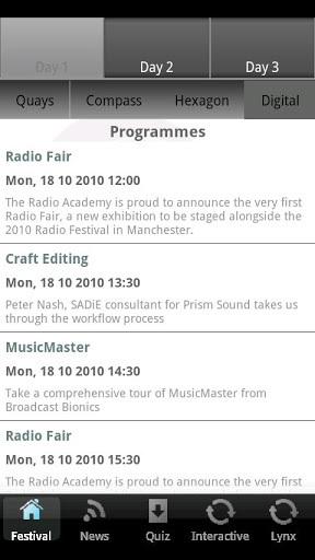 Radio Festival 2010截图2