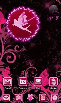 Fairy Pink Clock截图