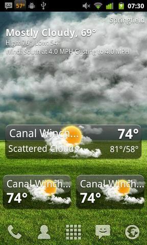 GO天气小插件皮肤HTC风格截图