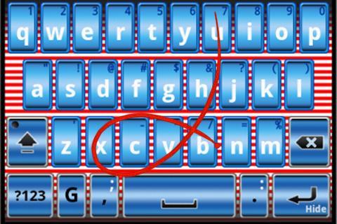 SlideIT keyboard USA skin截图1