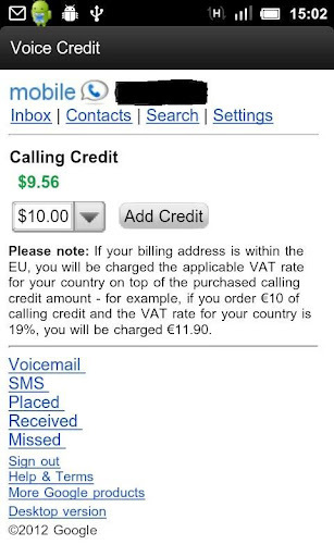 Add Credit To Google Voice截图2