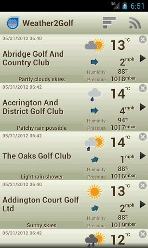 Weather2Golf截图1