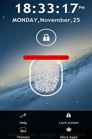 指纹屏幕图片锁截图1