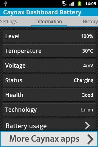 Caynax Dashboard Battery截图4