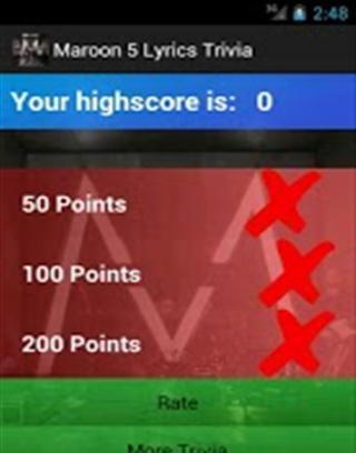 Maroon 5 Lyrics Trivia截图1