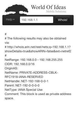 Mobile Whois WSW截图3