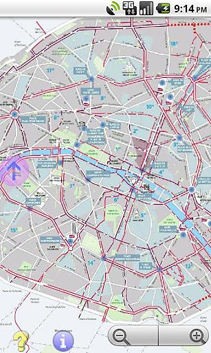 Offline GPS Paris bike paths截图1