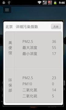 空气质量截图
