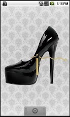 Black High Heel Clock Widget截图1