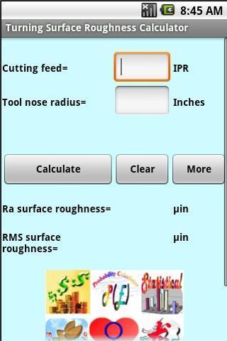 Turning Surface Roughness Calc截图1