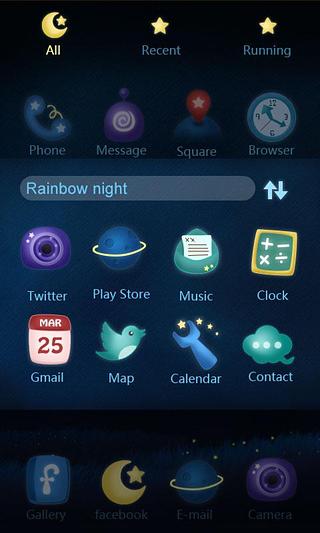 Rainbow Night GO Super Theme截图4