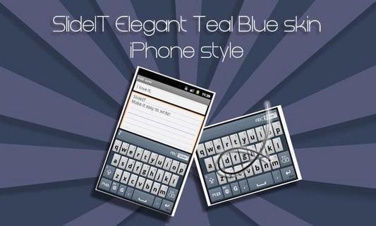 SlideIT Teal Blue skin截图2