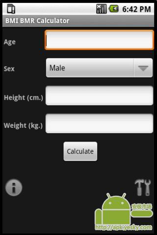 BMI/BMR 计算器截图1