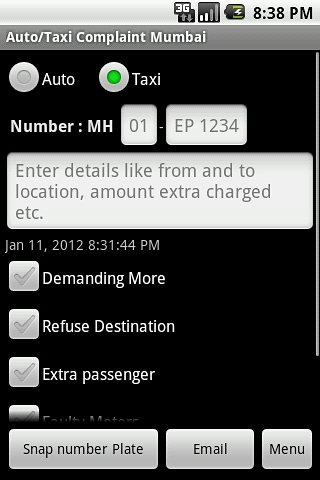 Auto/Taxi Complaint Mumbai截图2