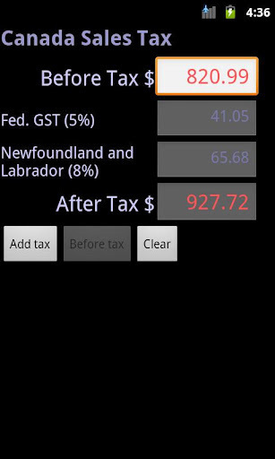 Canadian Sales Tax (Lite)截图2