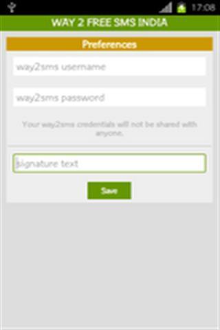 Way 2 Free SMS India截图2