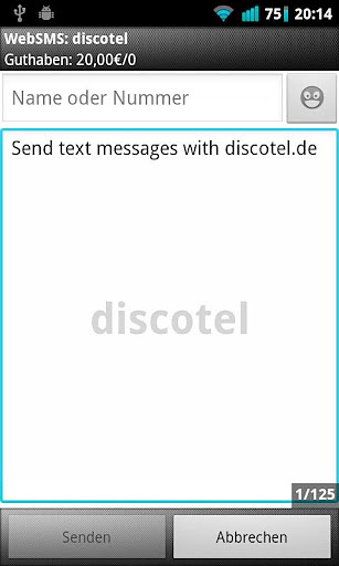 WebSMS: discotel Connector截图2