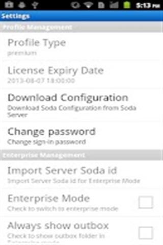 Soda Safe of Data App Tablet截图5