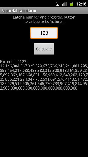 Factorial calculator截图2